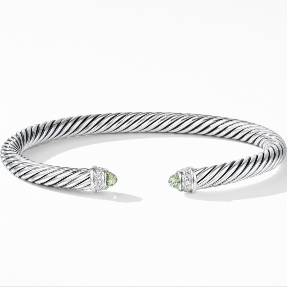 DAVID YURMAN— Cable Classics Color Bracelet with Prasiolite and Pavé Diamonds
